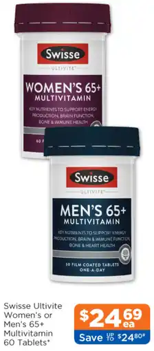 Good Price Pharmacy Swisse ultivite women's or men's 65+ multivitamin offer