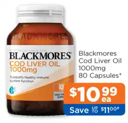 Good Price Pharmacy Blackmores Cod Liver Oil 1000mg 80 Capsules offer