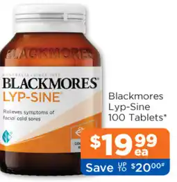Good Price Pharmacy Blackmores Lyp-Sine 100 Tablets offer