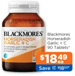 Good Price Pharmacy Blackmores horseradish garlic + c 90 tablets offer