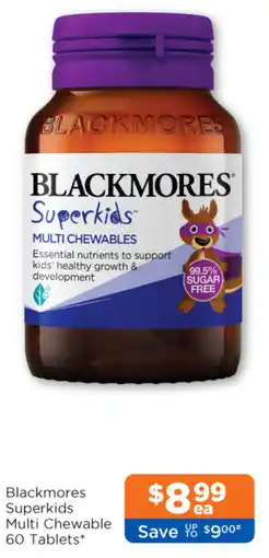 Good Price Pharmacy Blackmores superkids multi chewable 60 tablets offer