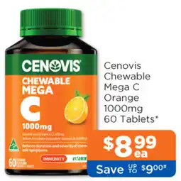 Good Price Pharmacy Cenovis Chewable Mega C Orange 1000mg offer