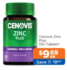 Good Price Pharmacy Cenovis Zinc Plus 150 Tablets offer