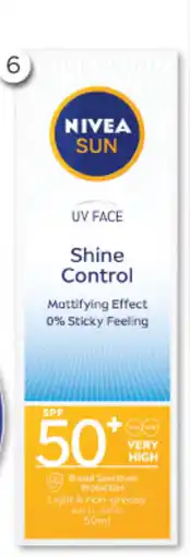 Good Price Pharmacy Nivea Sun UV Face Shine Control SPF50+ offer