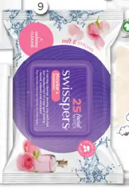 Good Price Pharmacy Swisspers Micellar & Rosewater Facial Wipes 25 Pack offer