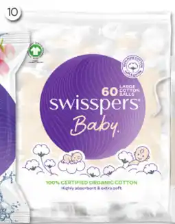 Good Price Pharmacy Swisspers Baby Organic Cotton Wool Balls 60 Pack offer