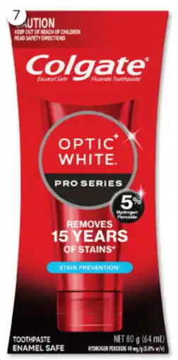 Good Price Pharmacy Colgate optic white pro series toothpaste 5% hydrogen peroxide offer