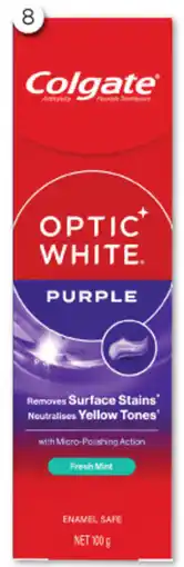 Good Price Pharmacy Colgate toothpaste optic white purple offer