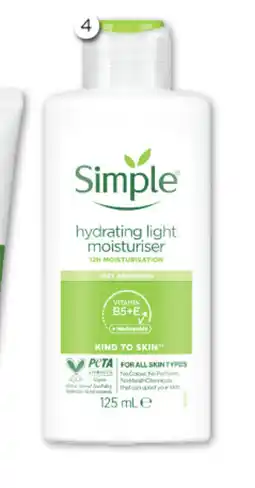 Good Price Pharmacy Simple Hydrating Light Moisturiser offer