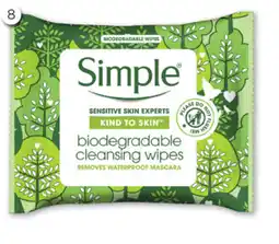 Good Price Pharmacy Simple face wipes biodegradable 25 pack offer