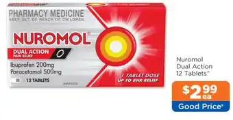 Nuromol dual action 12 tablets