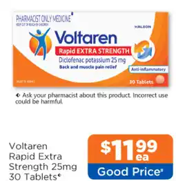 Good Price Pharmacy Voltaren Voltaren Strength 25mg 30 Tablets offer