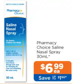 Good Price Pharmacy Pharmacy Choice Saline Nasal Spray offer