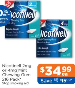 Good Price Pharmacy Nicotinell 2mg or 4mg mint chewing gum 216 pack offer