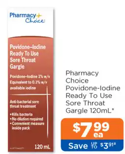 Good Price Pharmacy Pharmacy choice povidone-lodine ready to use sore throat gargle offer