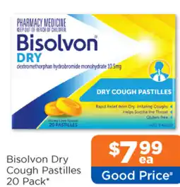 Good Price Pharmacy Bisolvon dry cough pastilles 20 pack offer