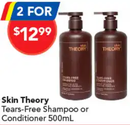 Amcal Pharmacies Skin theory tears free shampoo or conditioner offer