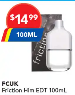 Amcal Pharmacies Fcuk friction him edt offer