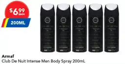 Amcal Pharmacies Armaf club de nuit intense men body spray offer