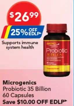 Amcal Pharmacies Microgenics Probiotic 35 Billion offer