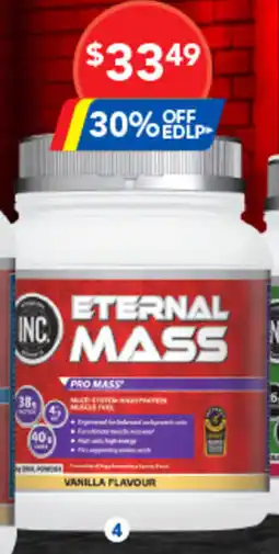 Amcal Pharmacies Eternal Mass Vanilla Flavour Powder offer
