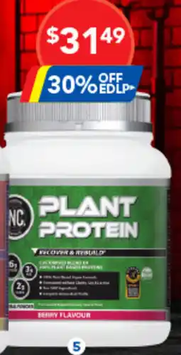 Amcal Pharmacies Plant Protein Berry Flavour Powder offer