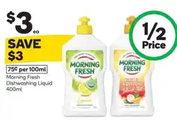 Woolworths Morning Fresh Dishwashing Liquid offer