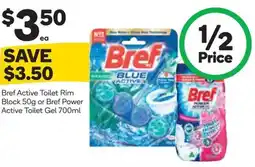Woolworths Bref Active Toilet Rim Block or Bref Power Active Toilet Gel offer