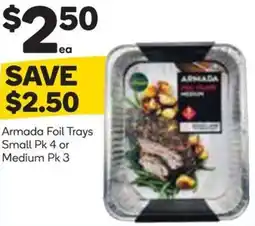 Woolworths Armada Foil Trays Small or Medium offer