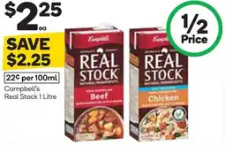 Woolworths Campbells real stock offer