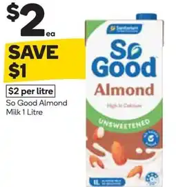 Woolworths So Good Almond Milk offer