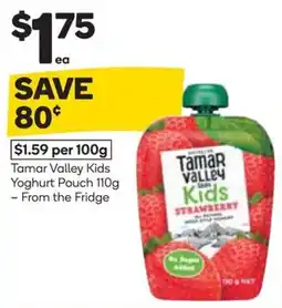 Woolworths Tamar Valley Kids Yoghurt Pouch offer