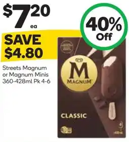 Woolworths Streets Magnum or Magnum Minis offer