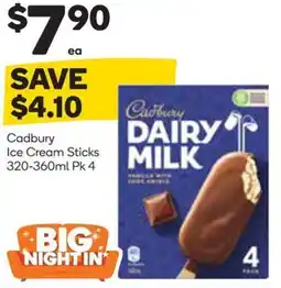 Woolworths Cadbury Ice Cream Sticks offer