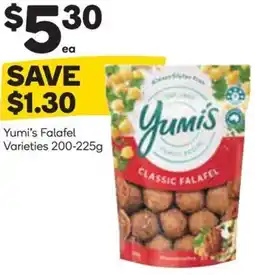 Woolworths Yumis Falafel Varieties offer