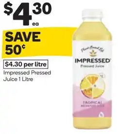 Woolworths Impressed Pressed Juice offer