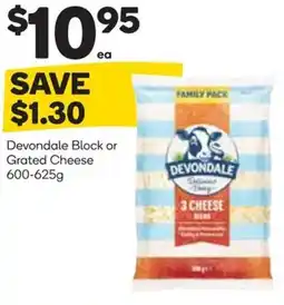 Woolworths Devondale Block or Grated Cheese offer