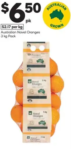 Woolworths Australian Navel Oranges Pack offer