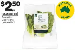 Woolworths Australian Cos Hearts Lettuce offer