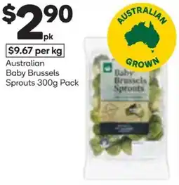 Woolworths Australian Baby Brussels Sprouts Pack offer