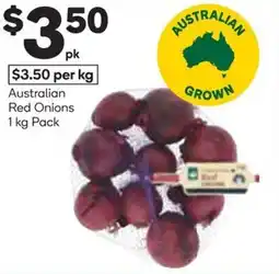 Woolworths Australian Red Onions Pack offer