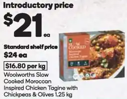 Woolworths Woolworths Slow Cooked Moroccan Inspired Chicken Tagine with Chickpeas & Olives offer