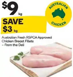 Woolworths Australian fresh rspca approved chicken breast fillets offer