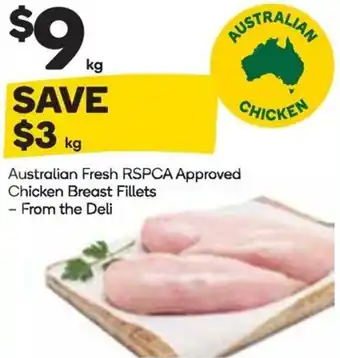Woolworths Australian fresh rspca approved chicken breast fillets offer