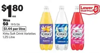 Woolworths Kirks Soft Drink Varieties offer