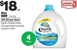 Woolworths Earth Choice Ultra Concentrate Laundry Liquid offer