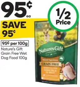 Woolworths Nature's Gift Grain Free Wet Dog Food offer