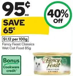 Woolworths Fancy Feast Classics Wet Cat Food offer