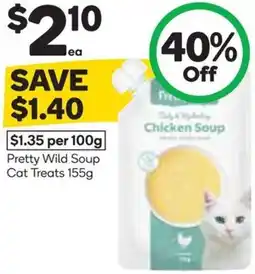 Woolworths Pretty Wild Soup Cat Treats offer