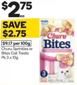 Woolworths Churu Sprinkles or Bites Cat Treats offer